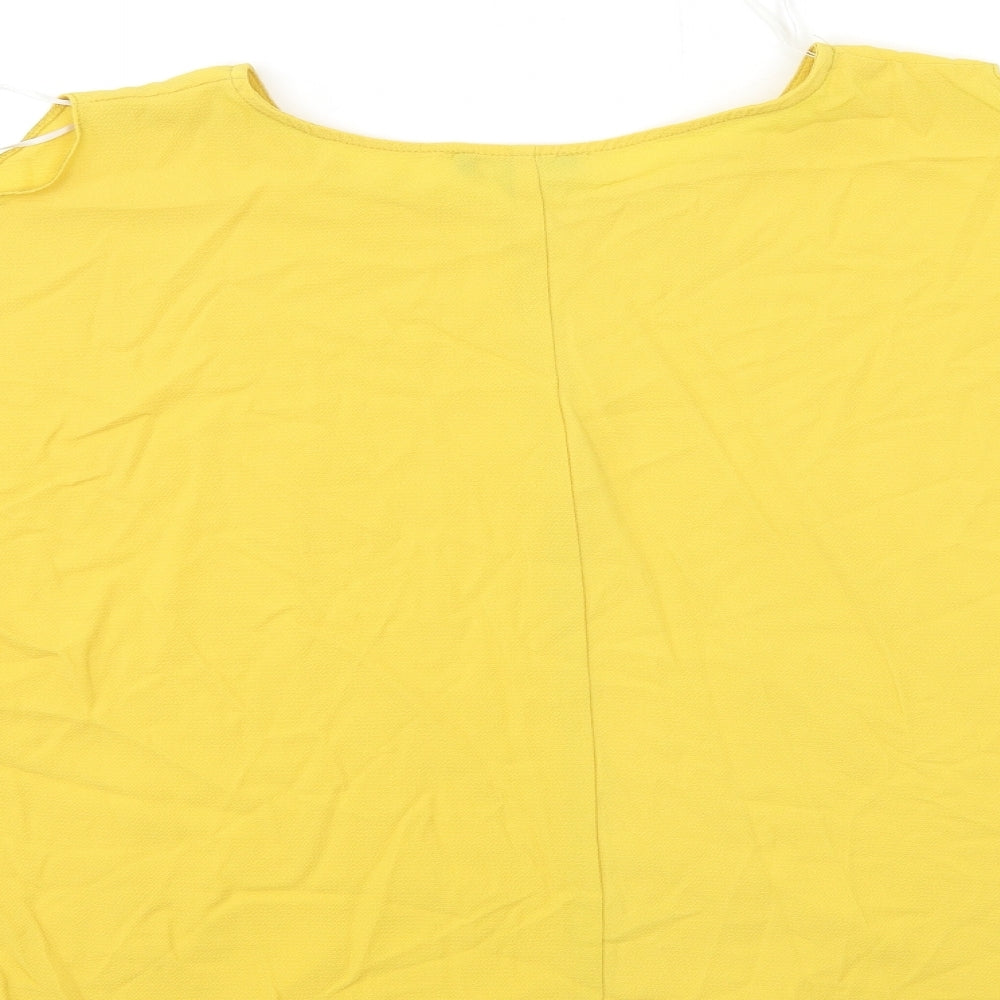 New Look Womens Yellow Basic Blouse Size 10