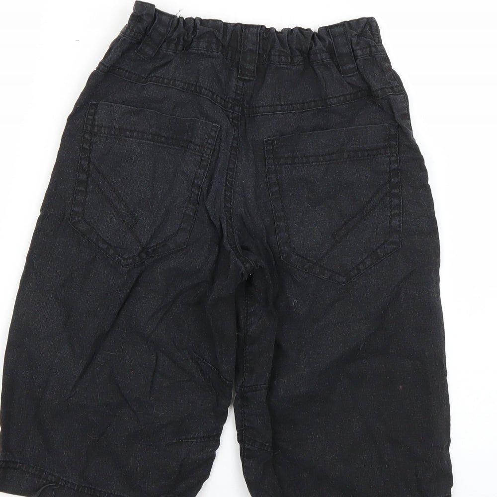 Next Boys Black Cropped Trousers Size 6 Years