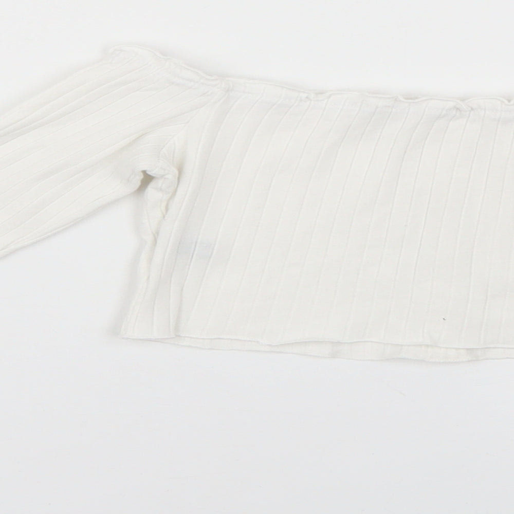 SheIn Womens White Basic Blouse Size XS