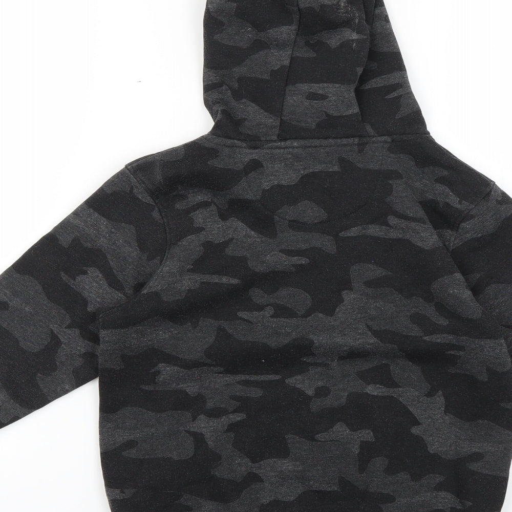 Matalan Boys Grey Camouflage Pullover Hoodie Size 7 Years