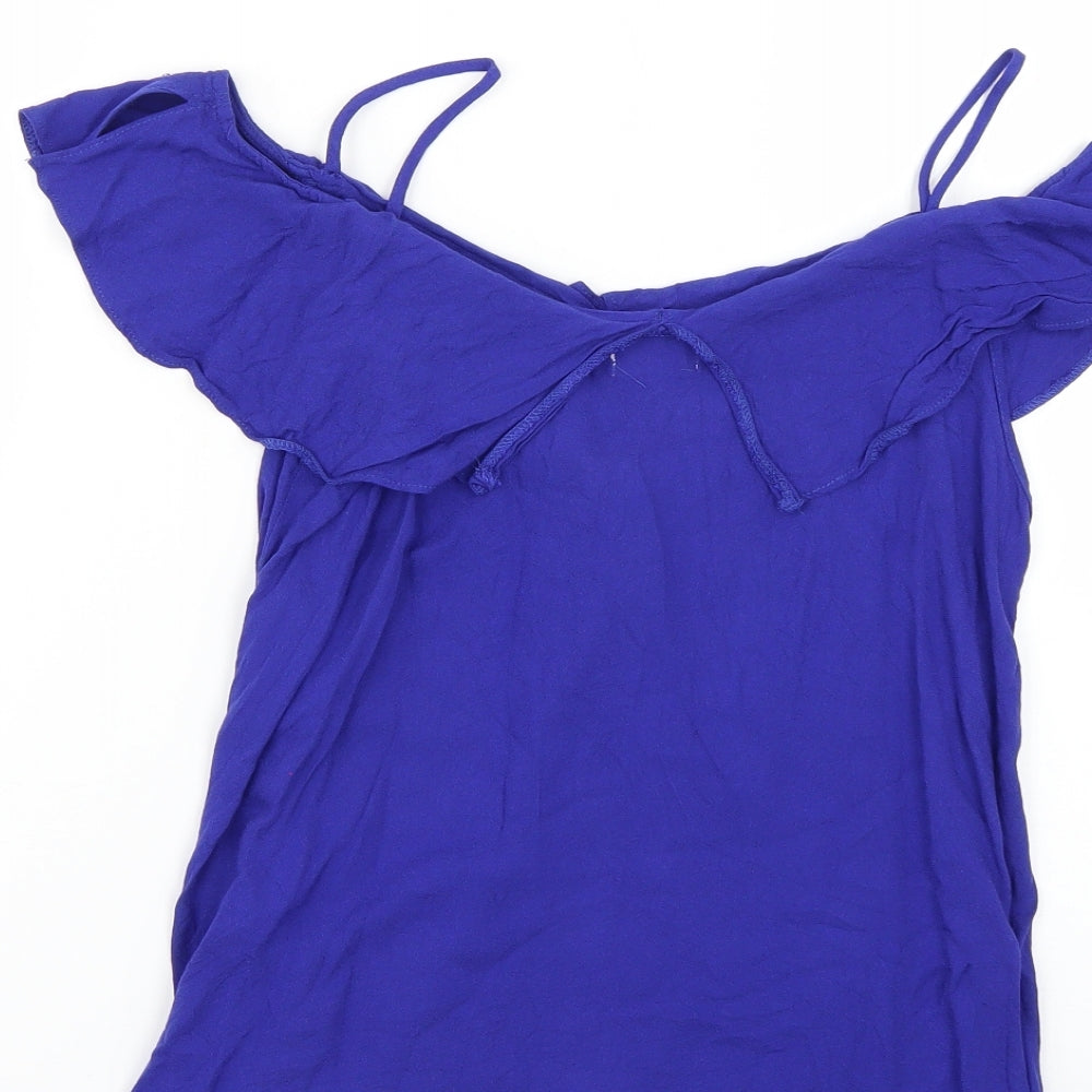 River Island Womens Blue Basic Blouse Size 6