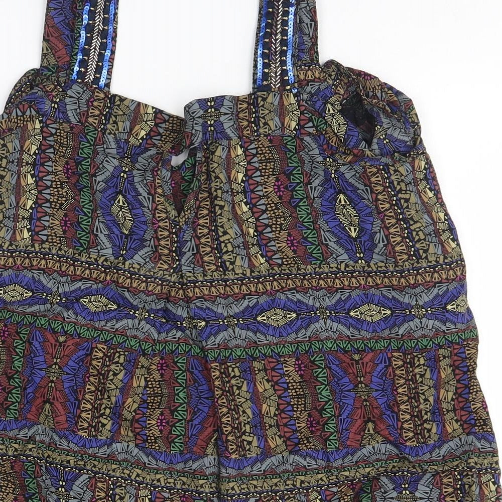 NEXT Womens Multicoloured Geometric Basic Tank Size 8