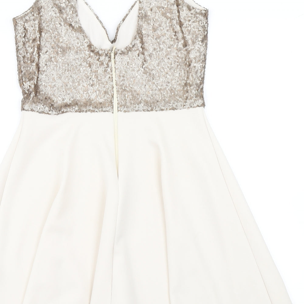 ASOS Womens Beige Skater Dress Size 10