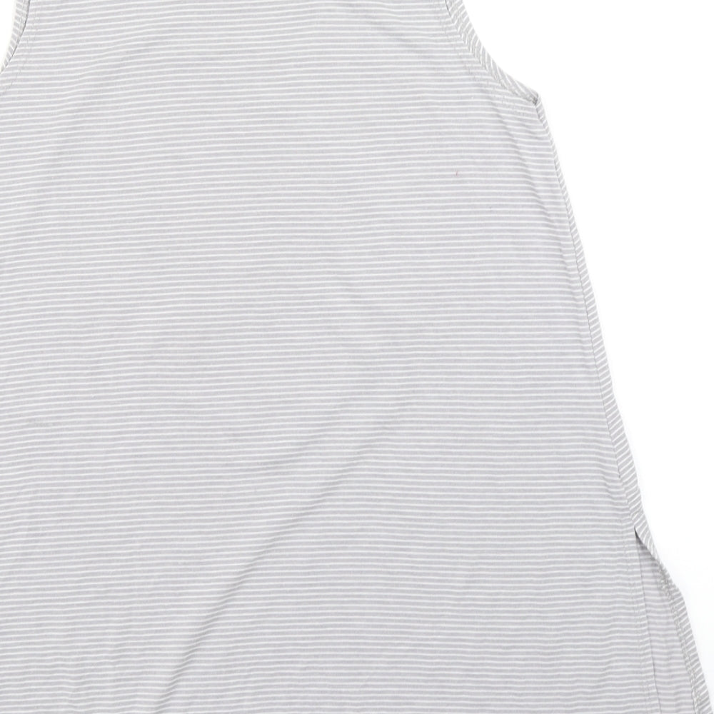 River Island Girls Grey Striped Basic Tank Size 10-11 Years