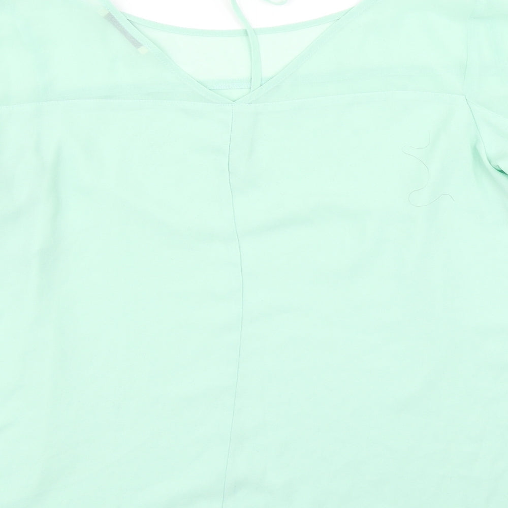 George Womens Green Basic Blouse Size 12