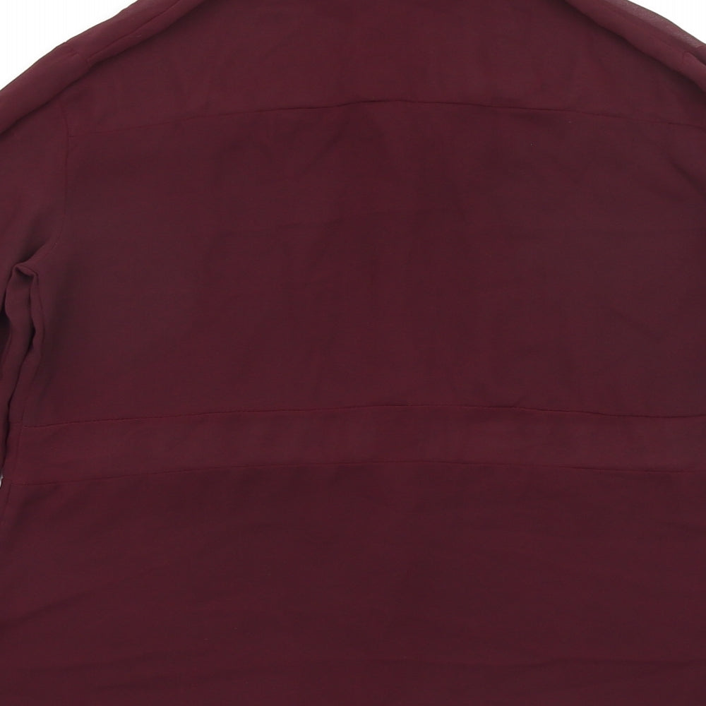 Topshop Womens Purple Basic Button-Up Size 8