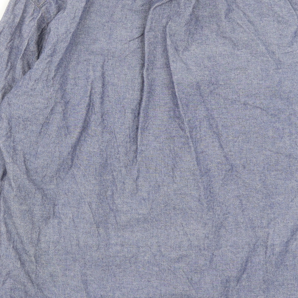 heavy chambra Mens Blue Button-Up Size M