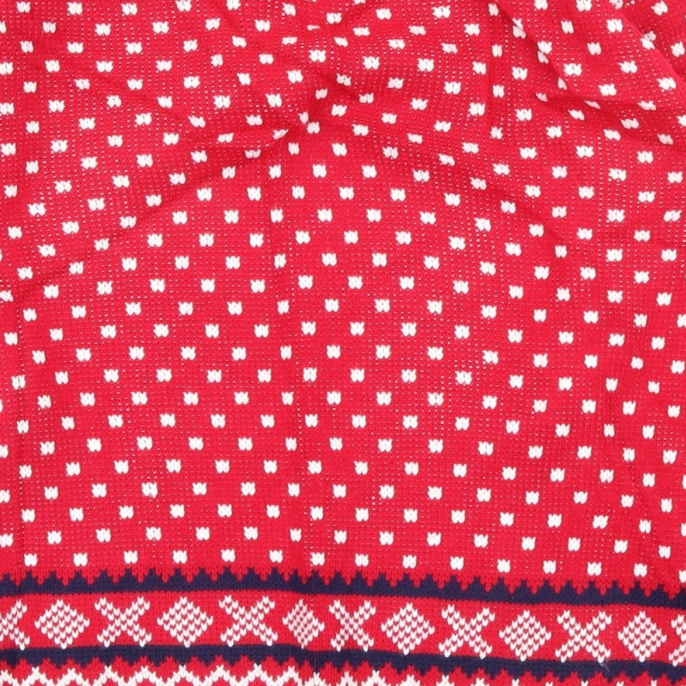catch 22 Mens Multicoloured Geometric Pullover Jumper Size S - christmas