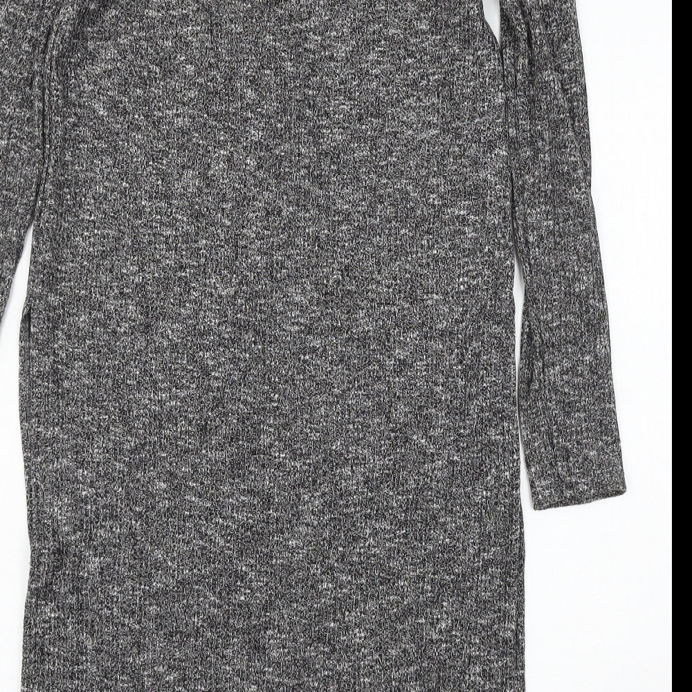 Mango Womens Grey Jersey Basic T-Shirt Size M