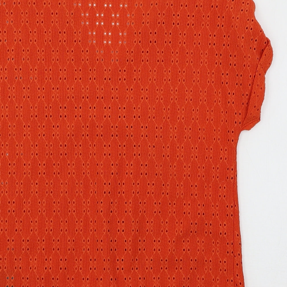 F&F Womens Orange Basic T-Shirt Size 10