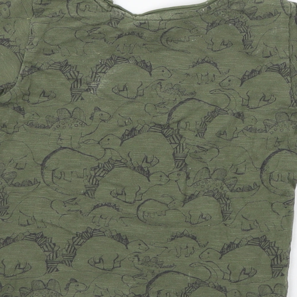 Next Baby Green Jersey Basic T-Shirt Size 9-12 Months - Dinosaur