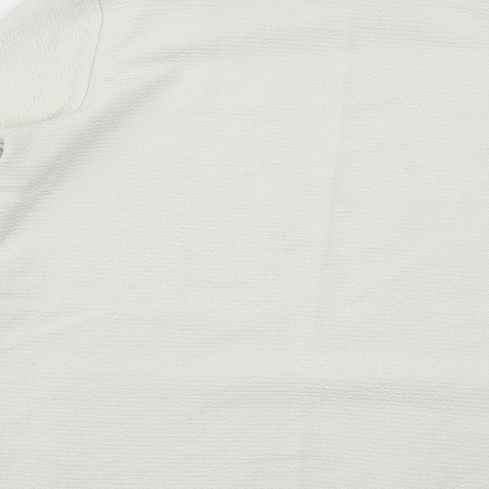 Gallery Womens Ivory Jersey Basic T-Shirt Size M
