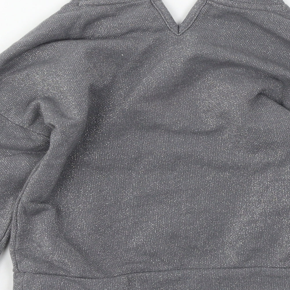 TU Girls Grey Jersey Pullover Sweatshirt Size 7 Years