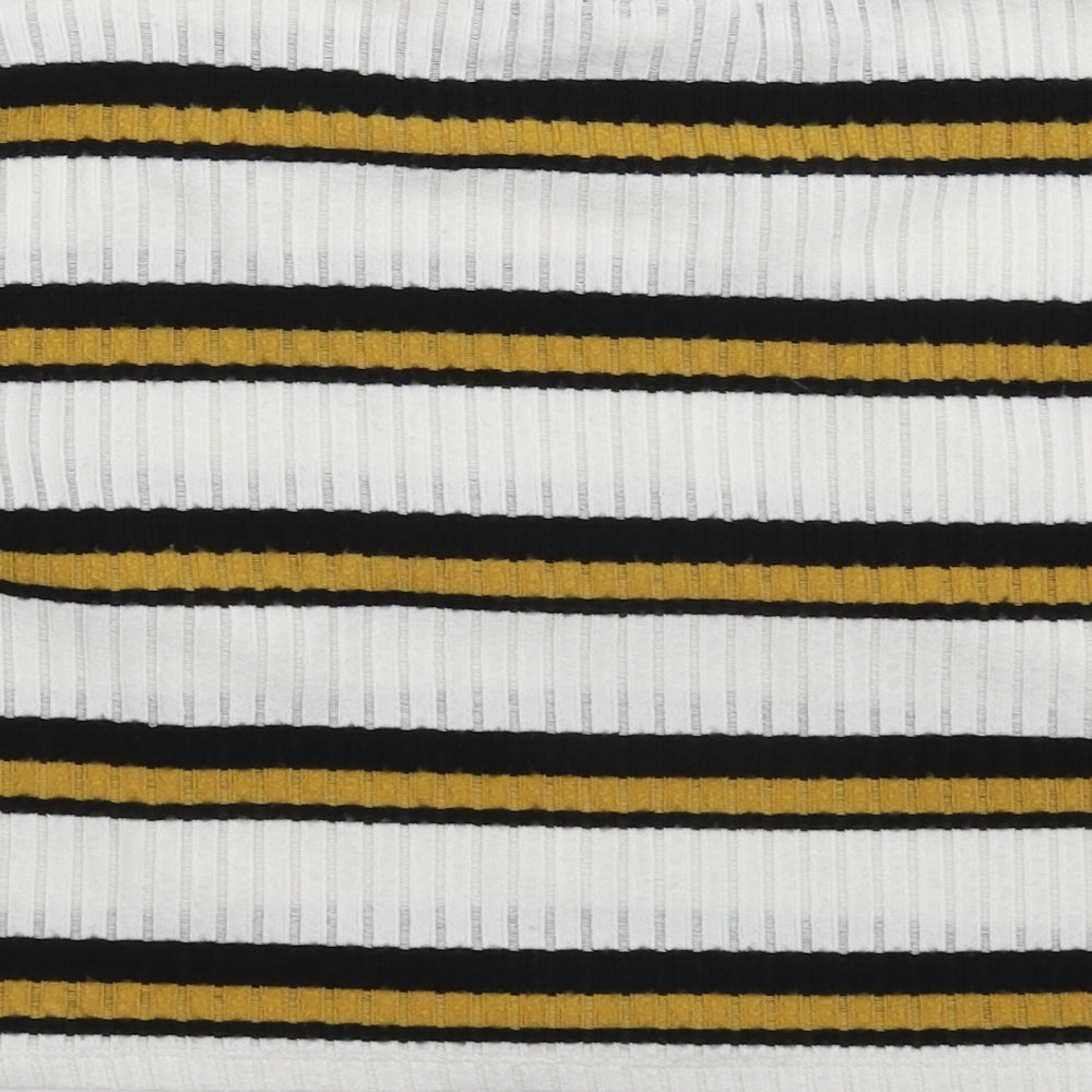 Topshop Womens Multicoloured Striped Pullover Jumper Size 4