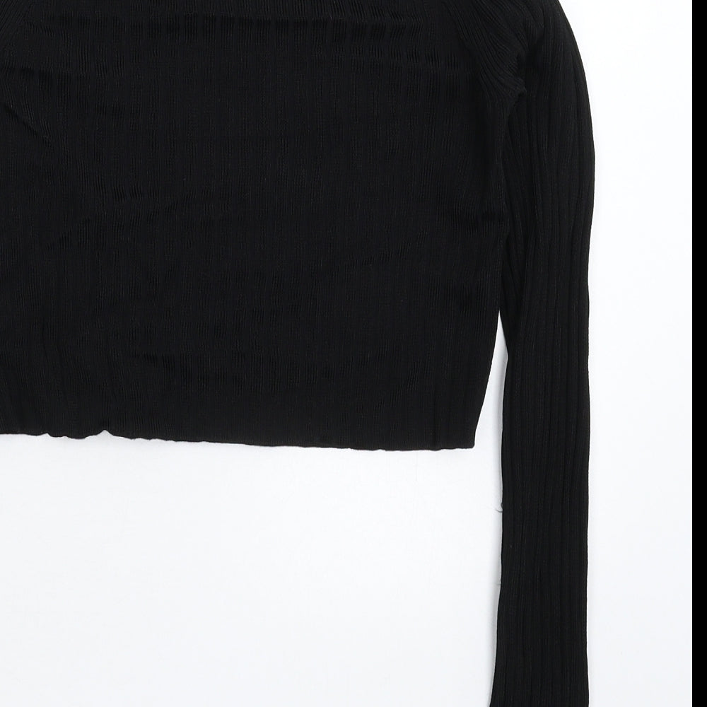 Topshop Womens Black Knit Pullover Jumper Size 12