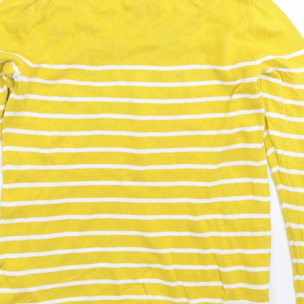 Old Navy Womens Yellow Striped Knit Pullover Jumper Size S