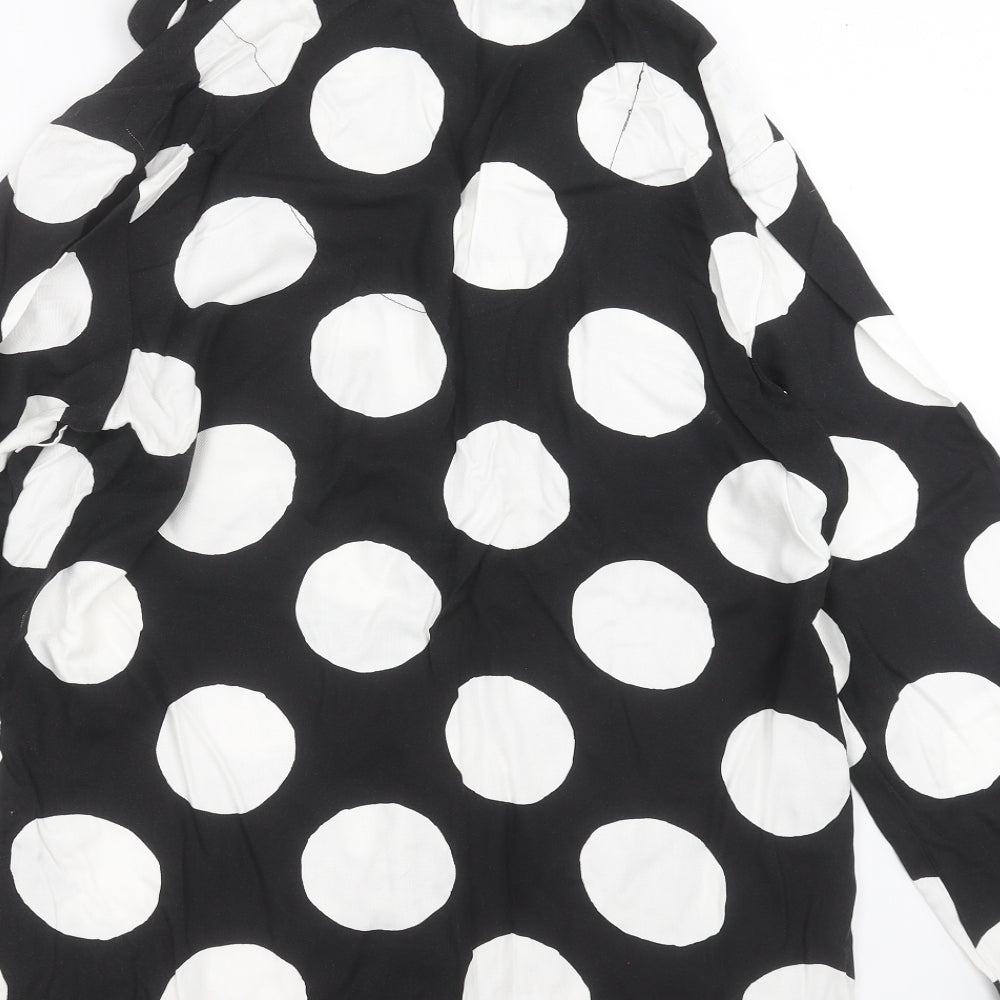 NEXT Womens Black Polka Dot Top Pyjama Top Size 12