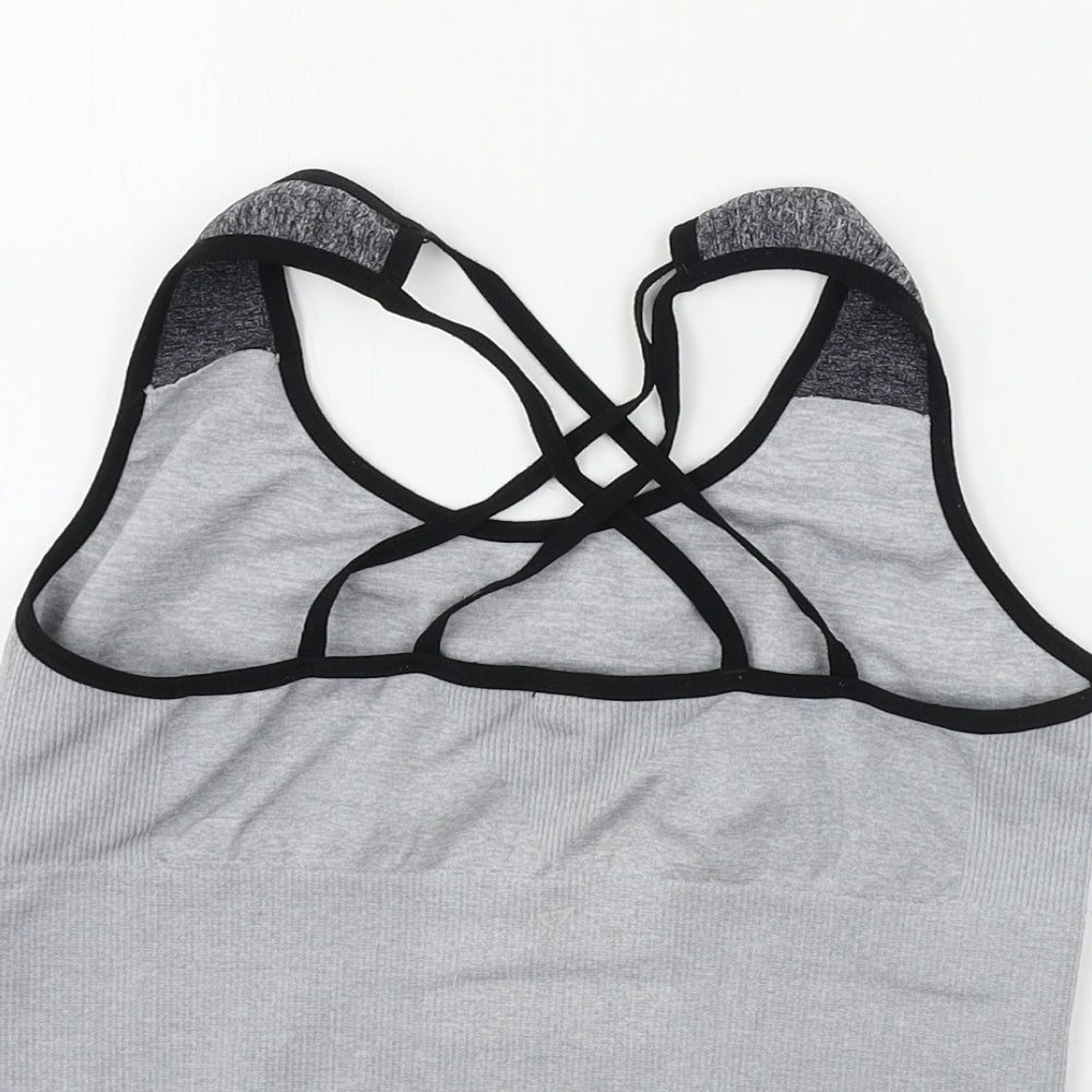 WORKOUT Womens Grey Cropped Tank Size 12