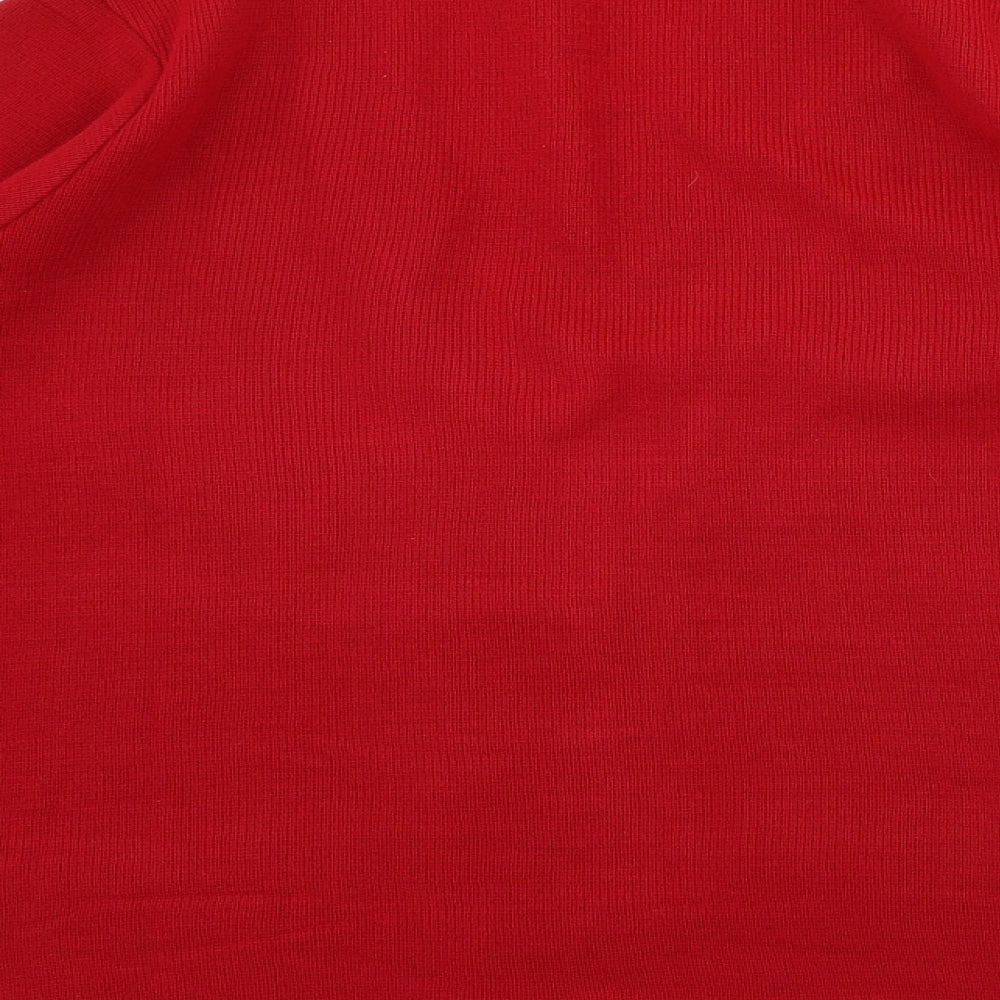 Bonmarché Womens Red Cardigan Jumper Size M