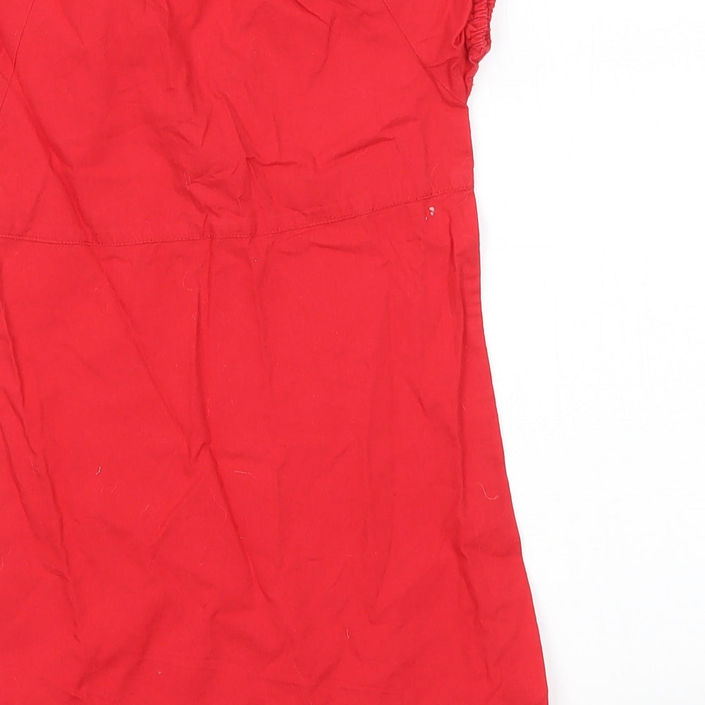 George Girls Red T-Shirt Dress Size 2-3 Years