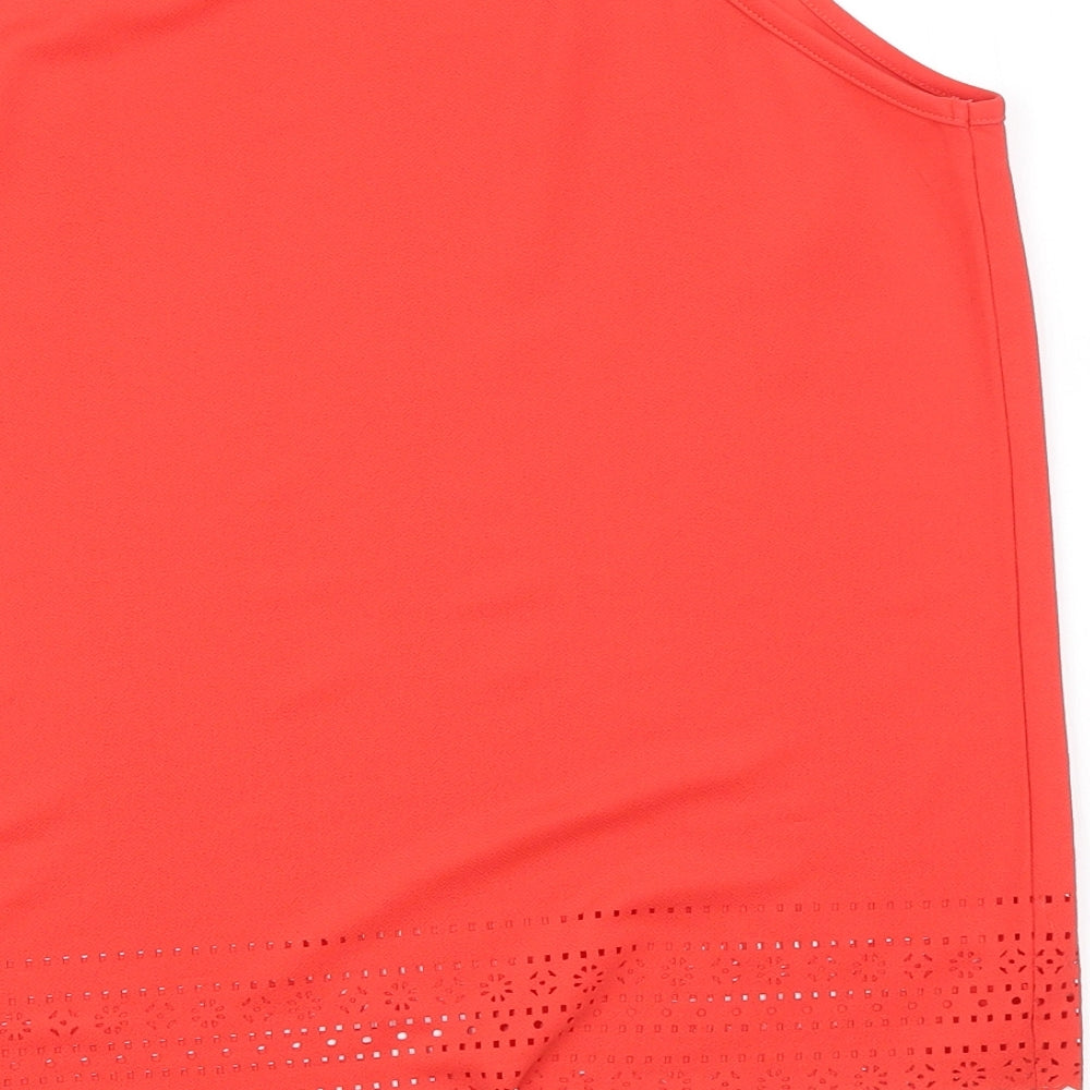 New Look Womens Red Basic Tank Size 8