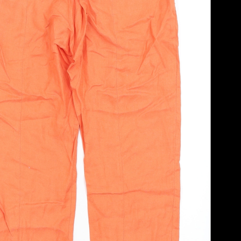 In Wear Womens Orange Cropped Trousers Size 8 L24 in