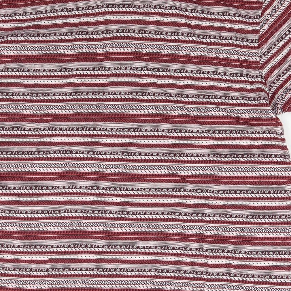 Sandstone & Co Mens Red Striped Polo Size M
