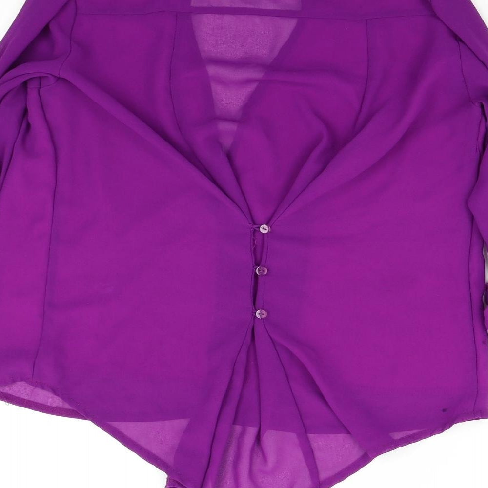 Preworn Womens Purple Basic Blouse Size S