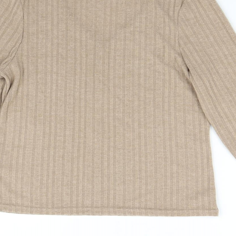 Primark Womens Brown Knit Pullover Jumper Size S