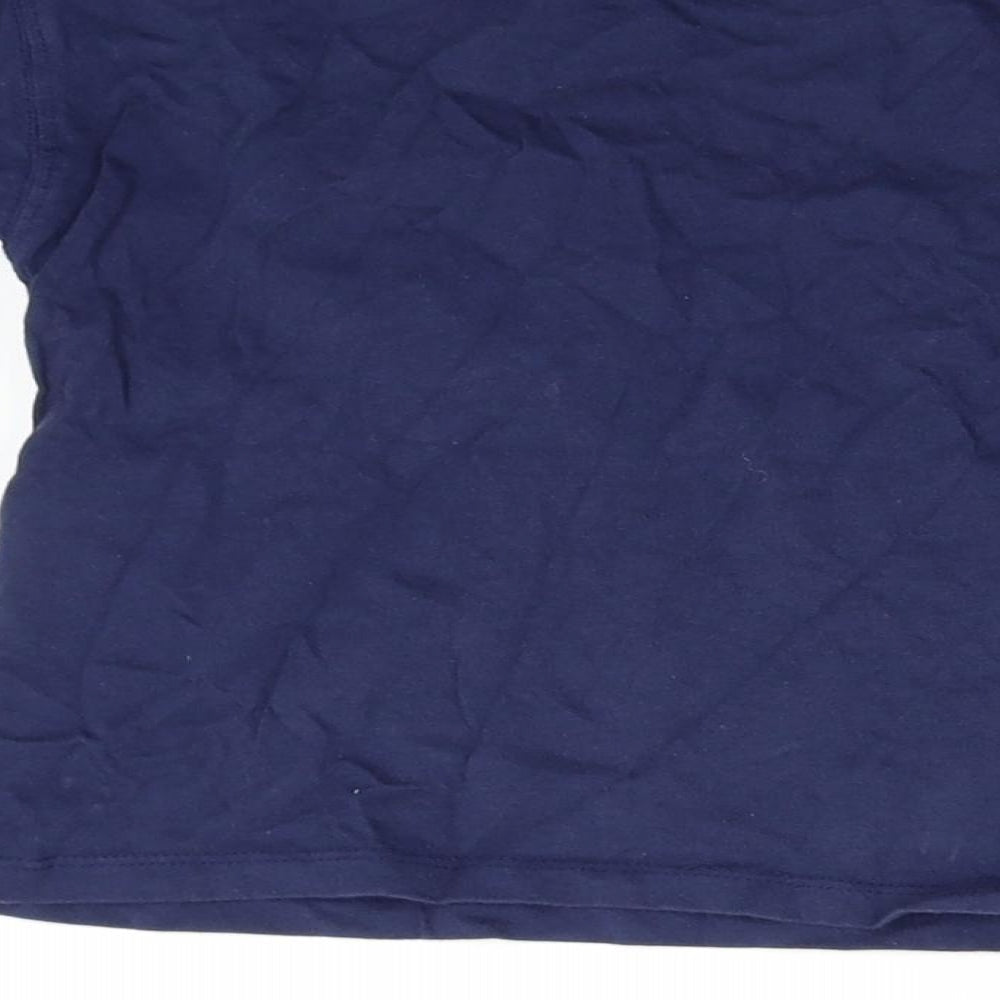 M&Co Girls Blue Basic T-Shirt Size 4-5 Years