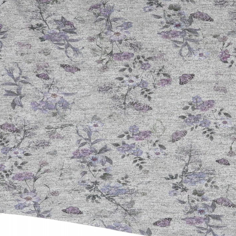 Debenhams Womens Grey Floral Pullover Jumper Size 16