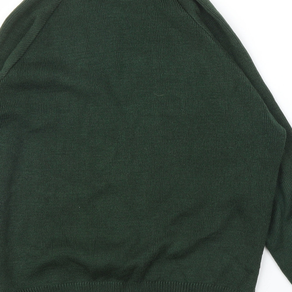 Rowlinson Courtelle Girls Green Cardigan Jumper Size 10 Years