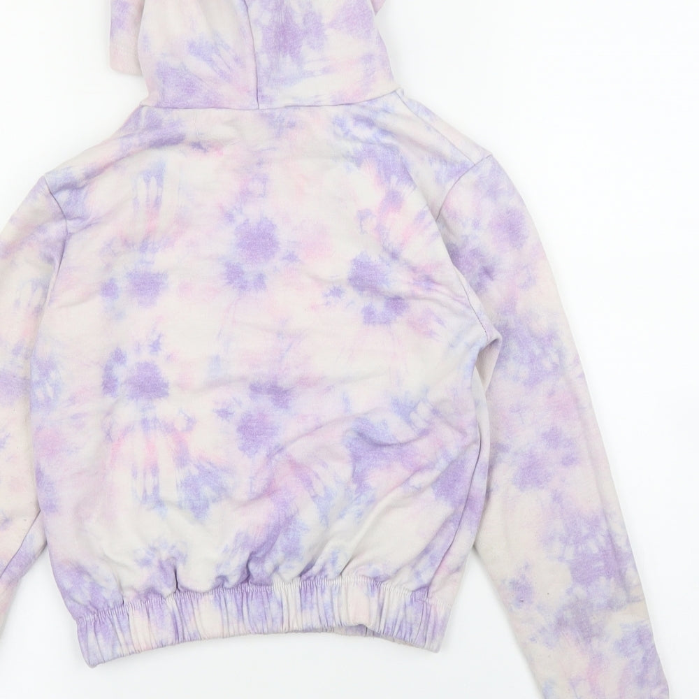 Matalan Girls Purple Camouflage Pullover Hoodie Size 9 Years