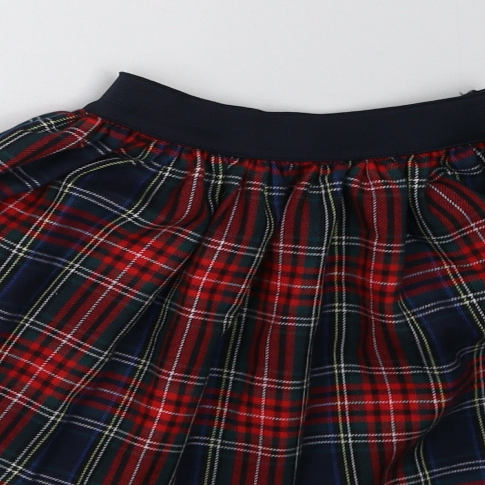Preworn Girls Red Check A-Line Skirt Size 4 Years