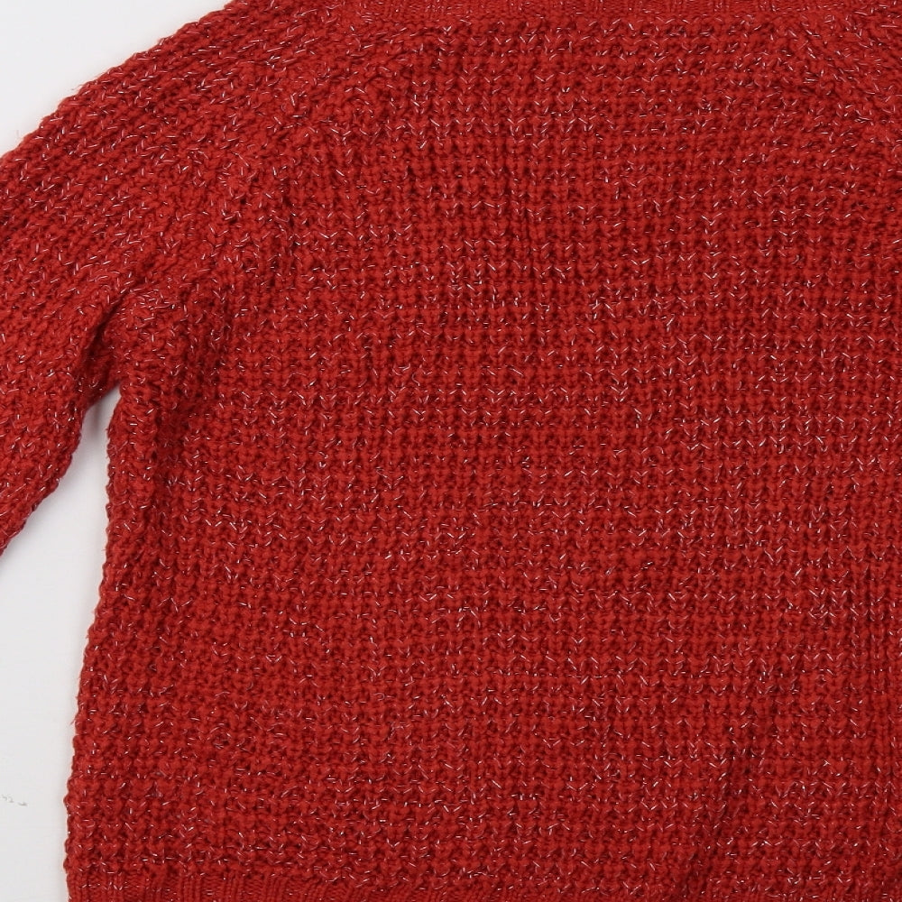 Peacocks Womens Red Pullover Sweatshirt Size 10