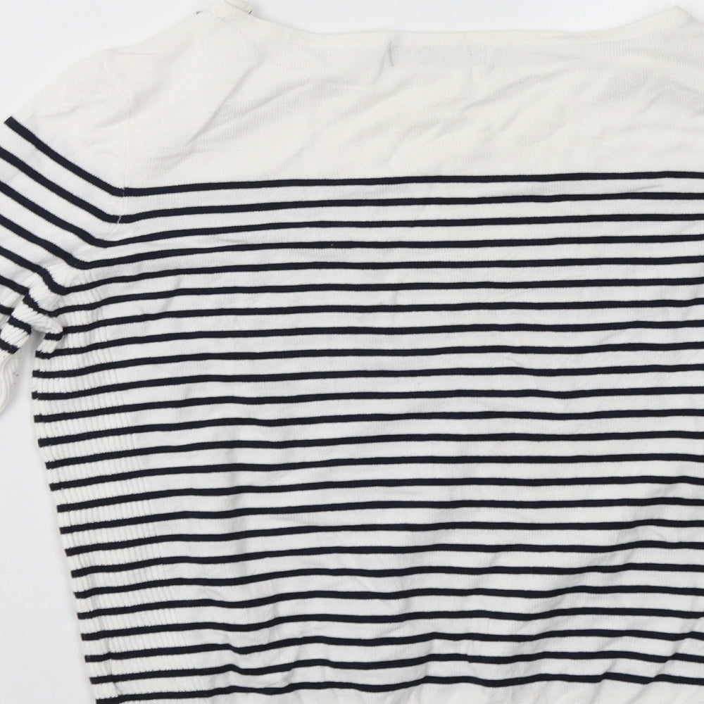 Debenhams Womens Blue Striped Pullover Sweatshirt Size 14