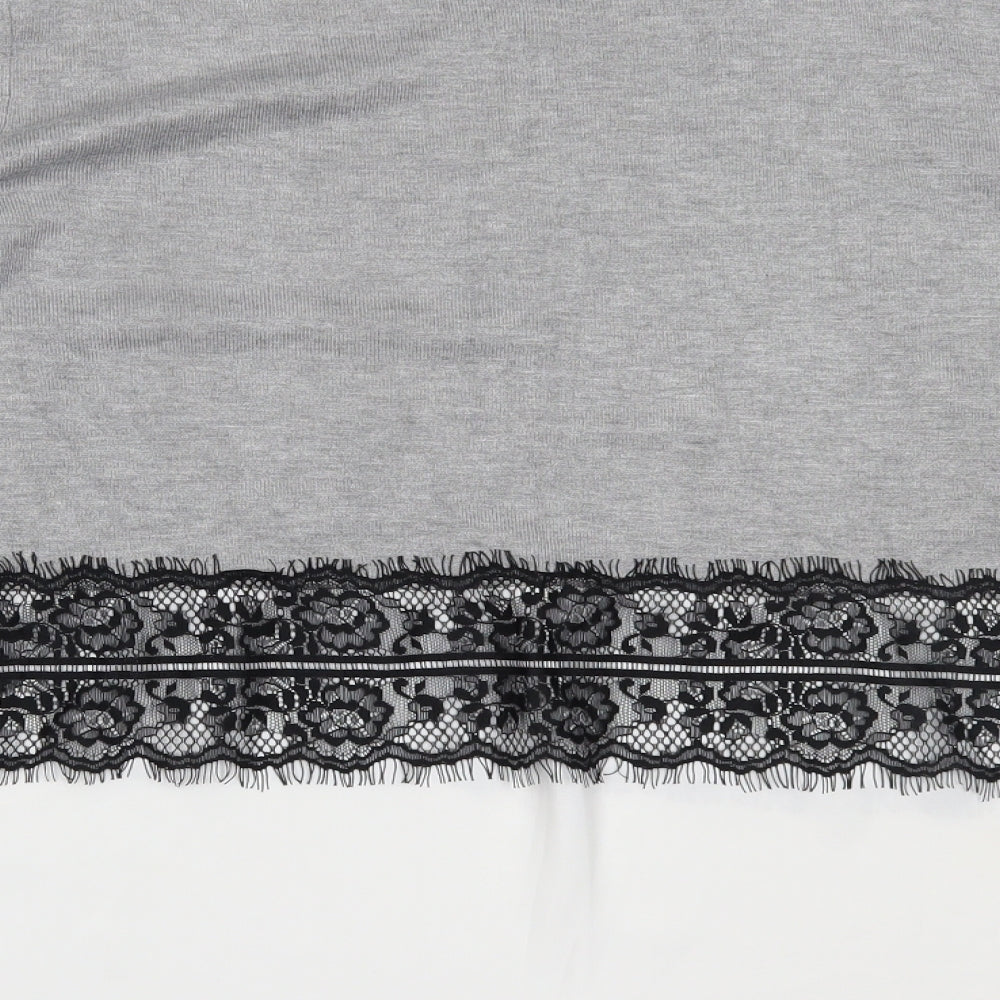 Peacocks Womens Grey Basic Blouse Size 12