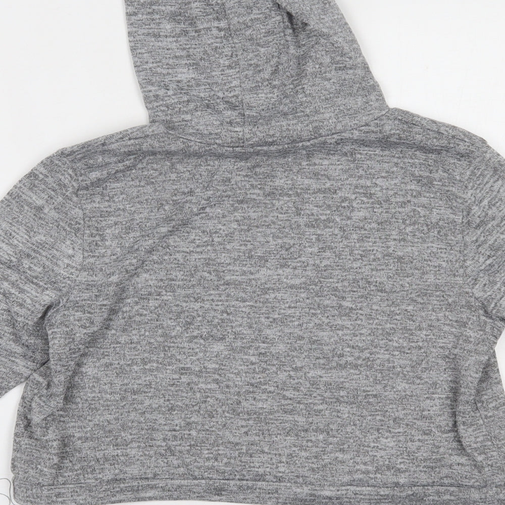 New Look Girls Grey Pullover Hoodie Size 10-11 Years