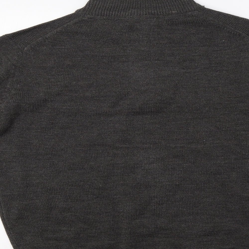 Norsons Mens Grey Henley Jumper Size M