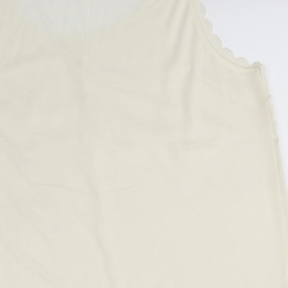 H&M Womens Ivory Basic Blouse Size L