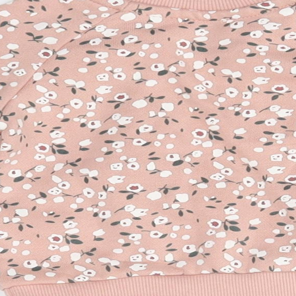 Primark Baby Pink Floral Pullover Jumper Size 3-6 Months