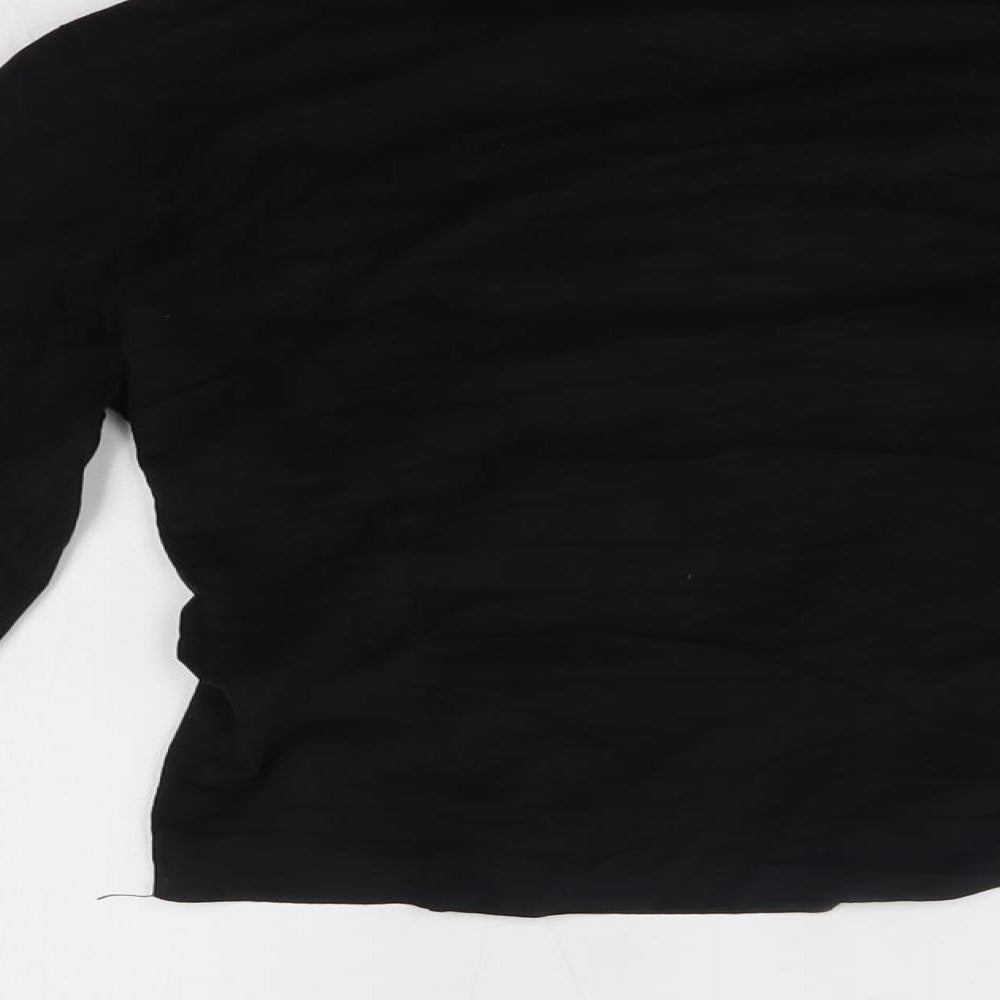 Preworn Womens Black Wrap Jumper One Size
