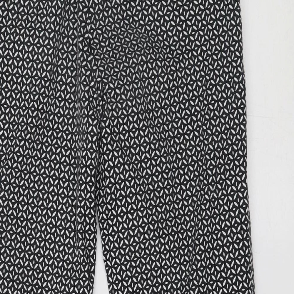 Esprit Womens Grey Geometric Trousers Size 8 L26 in -