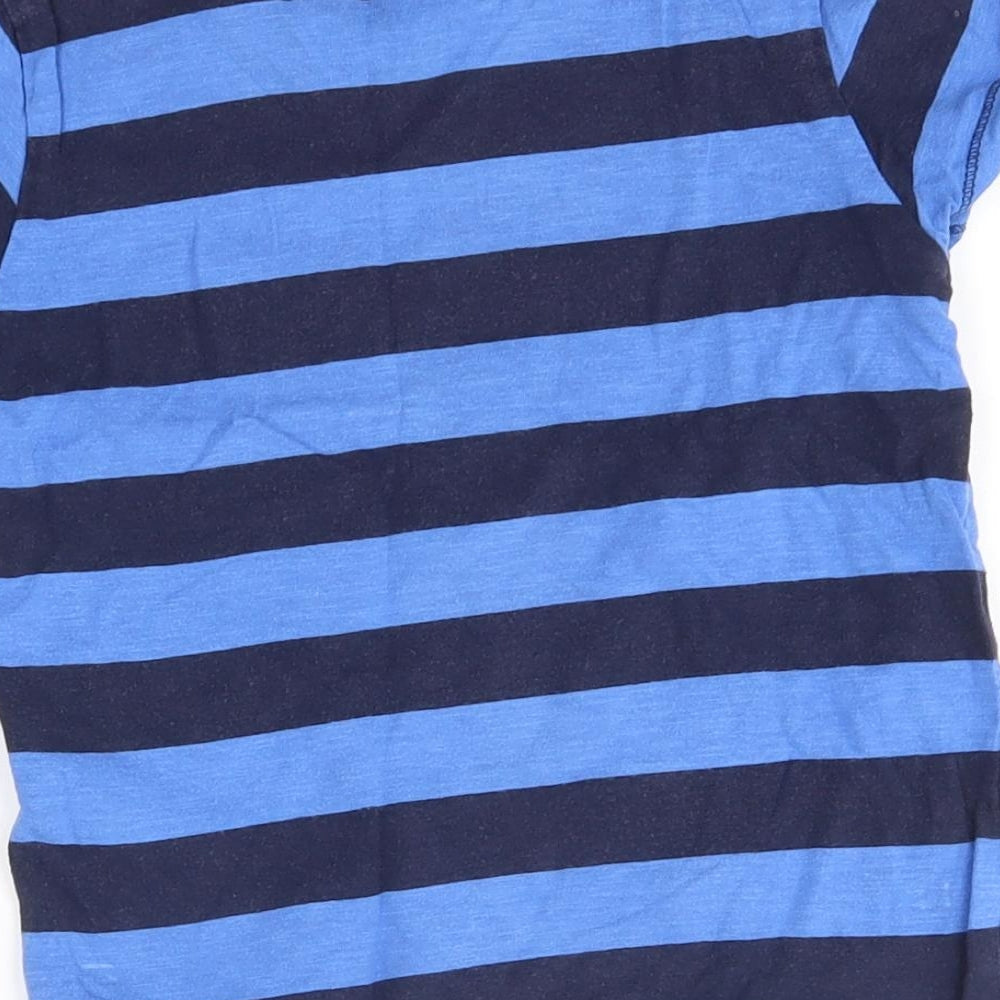 Next Boys Blue Striped Basic T-Shirt Size 5 Years