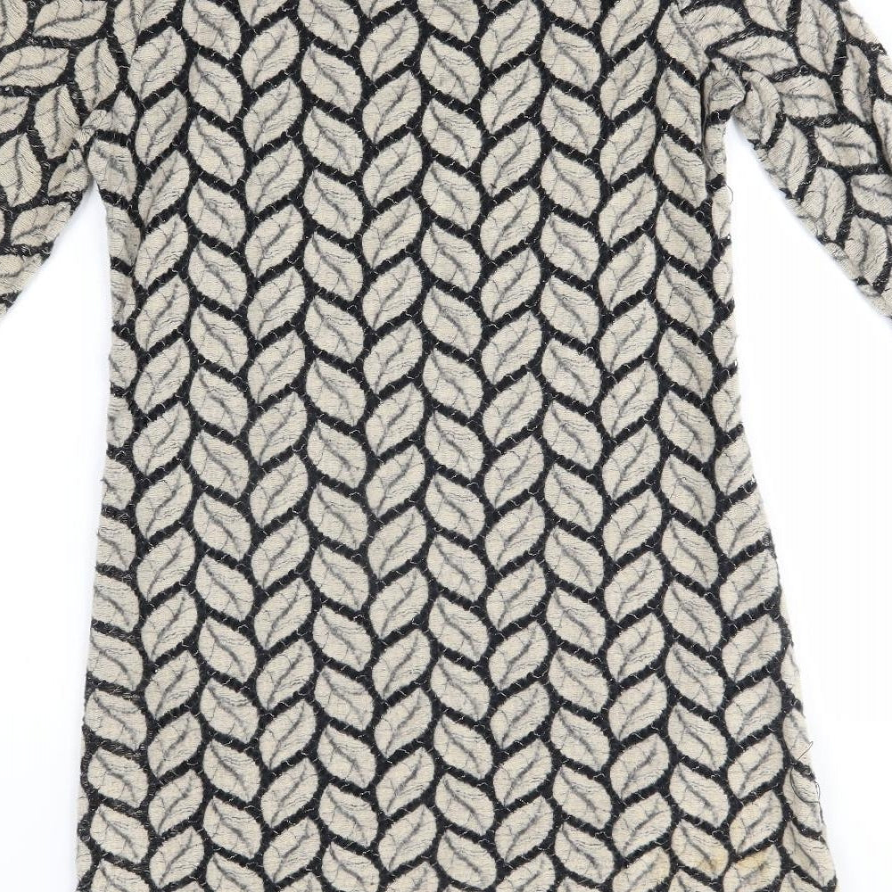 Stella Womens Beige Floral Jumper Dress Size M