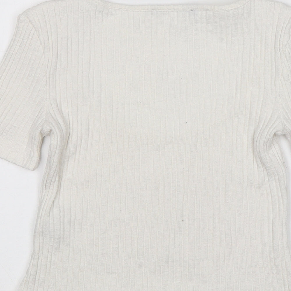 Zara Womens White Pullover Jumper Size S