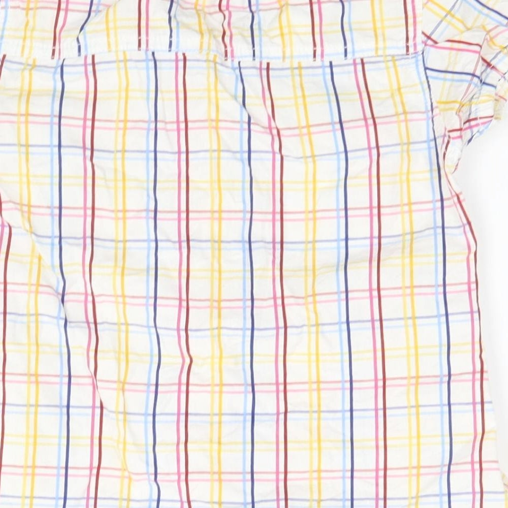 NEXT Girls Multicoloured Plaid Basic Button-Up