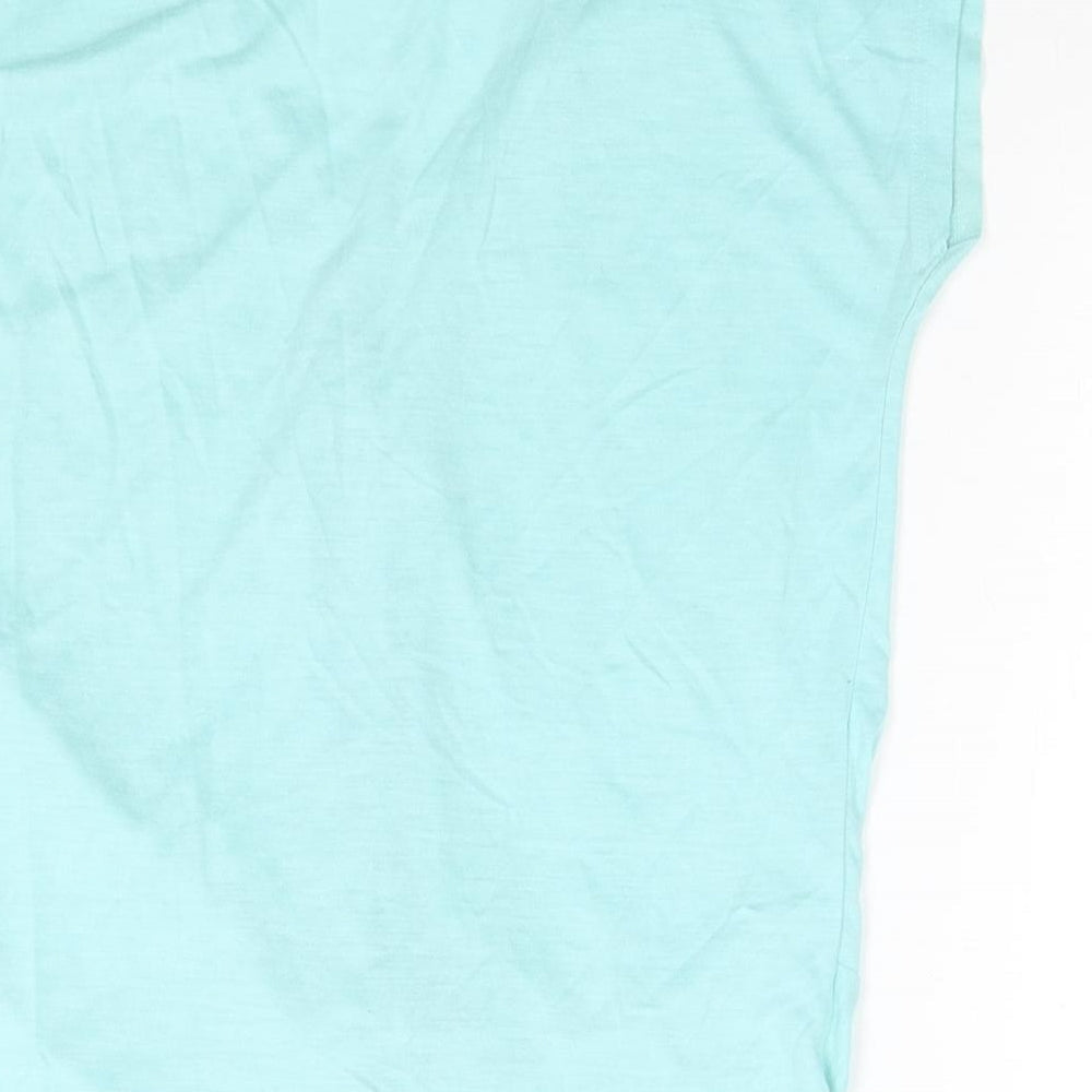 Very Womens Green Basic T-Shirt Size 8