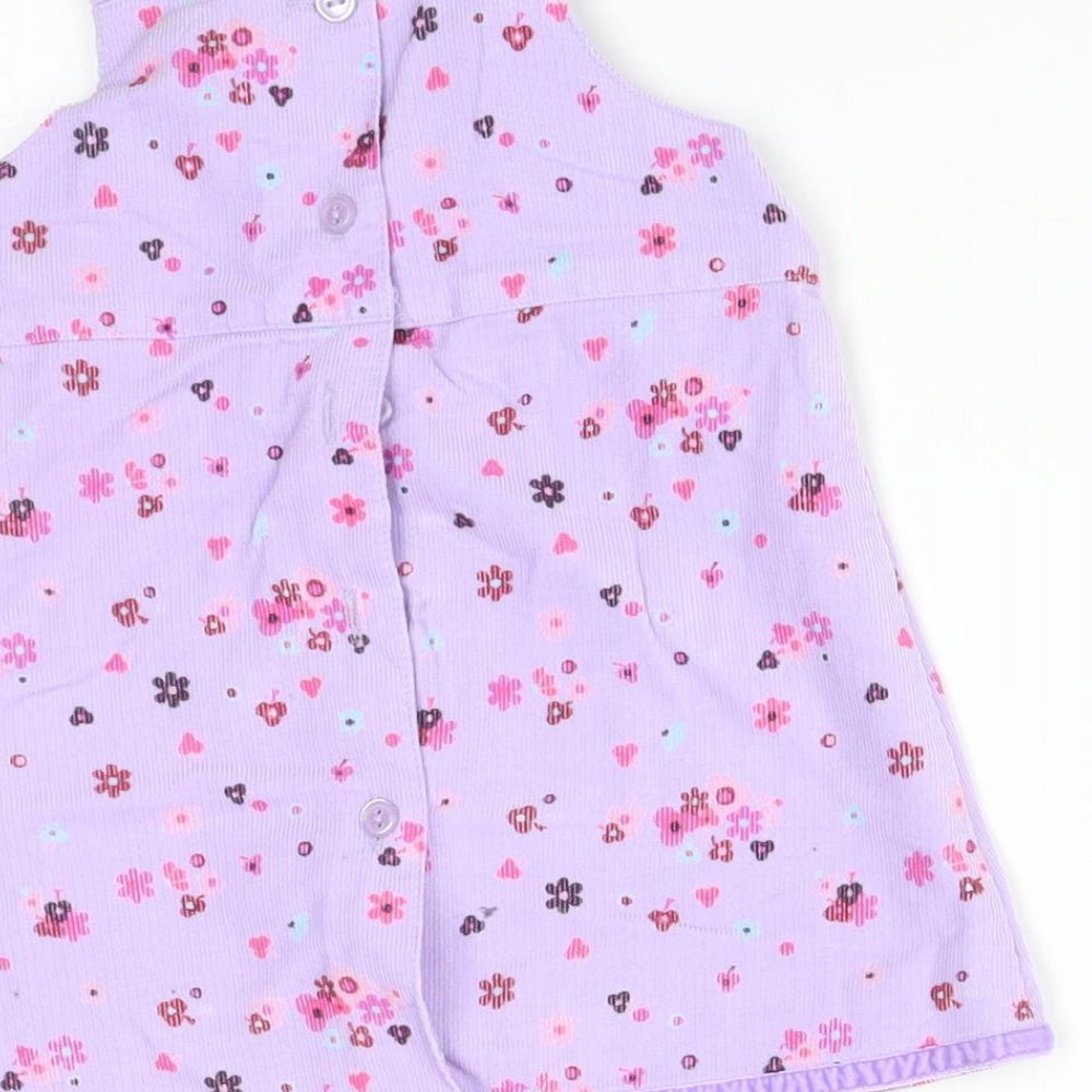 NEXT Girls Purple Floral A-Line Size 6-9 Months