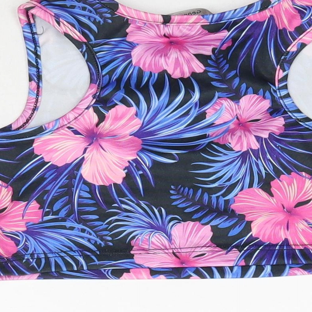 George Girls Multicoloured Floral Basic Tank Size 4-5 Years - Swimming top
